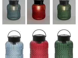 Napelemes LED üveglámpa színes 3 csomag kb. 17cmH: Környezetbarát kültéri világítás