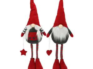 Çeşitli Noel Figürleri: Gnome Udo Noel Baba Kadın 80cm Dekoratif Set