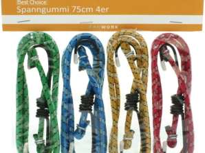 Tension straps in a set of 4 75cm Different colours Robust elastic straps for versatile use