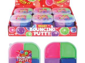 Sprungknete in 4 Farben Dose  60 g  8 5 cm x 3 3 cm – mehrfarbiger  lustiger Knete für Kinder
