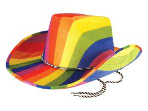 Горда каубойска шапка за възрастни с шнур | Шапка на дъгата в западен стил