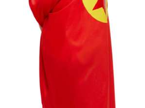 Superhelden Kostüm für Kinder – Rotes Umhang Outfit  Einheitsgröße – Fasching & Karneval Verkleidung