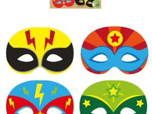 Супергеройски хартиени маски 4 различни дизайна - парти принадлежности за деца