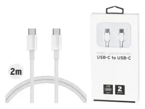 USB C til USB C ladekabel 2 meter - Hurtiglading og dataoverføring