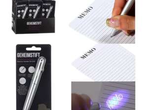 Bolígrafo de luz ultravioleta para escritura secreta: discreto y multifuncional