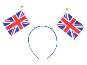 Union Jack pannebånd UK Flags Design 9cm x 6cm patriotisk tilbehør