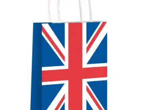 Union Jack Tragetasche mit Henkel  14x21x7 cm  Stylic British Flagge Handtasche
