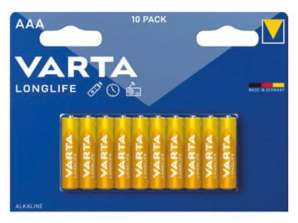 VARTA Micro AAA 10-pack: Long-lasting alkaline batteries for high performance