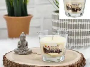 Ванільні ароматичні свічки в скляному наборі з 12 штук на підносі Заспокійливий аромат