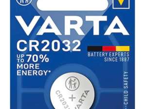 Varta CR2032 Lithium Button Cell Battery  Single Pack on Card