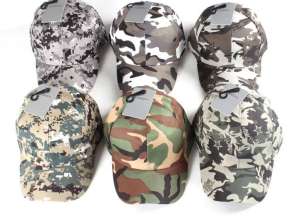 Versatile Camouflage Baseball Cap Set One Size 6 Pack