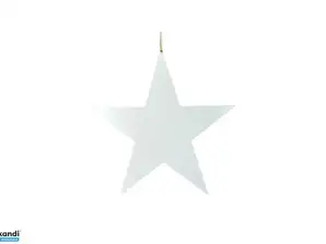 Біла металева зірка для підвішування Ø 15 см – просто та стильно