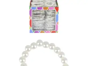 Hvitt perlearmbånd 14 cm x 0 8 cm – elegante damesmykker