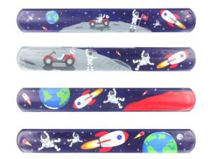 Weltraum Snap Armbänder  22x3 cm  6 verschiedene Designs   Kostische Armbänder für Kinder