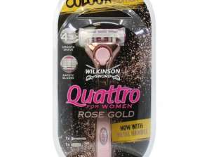 Wilkinson Quattro női borotva rózsaarany színben: elegáns precíziós borotválkozás