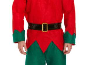 XL Voksen Elf Costume Deluxe Carnival & Christmas Fancy Dress