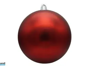 XXXL Red Mat Christmas Baubles 30 cm made of robust plastic