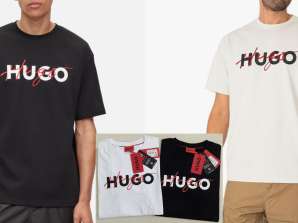 Мужская футболка HUGO Dakaishi из хлопкового трикотажа с двойным логотипом