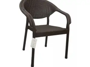 Krzesło polipropylenowe do użytku profesjonalnego i domowego Look bambus