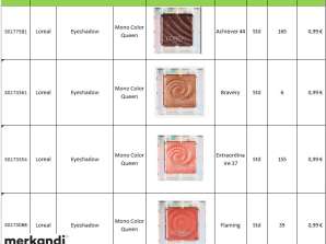 Loreal Eyeshadow Mono color Queen in 9 different colors