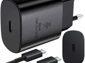 USB C Type C PD Premium Wall Charger Fast 25W 3A Type C Cable