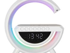 RGB LED Lamp Inductive Charger Radio Alarm Clock
