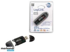 Четец на карти Logilink USB 2.0 стик външен за SD / MMC CR0007