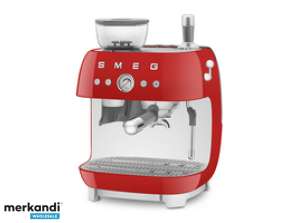 Smeg Macchina per caffè espresso completamente automatica Macchina da caffè anni '50 stile rosso EGF03RDEU