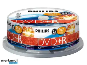 Philips DVD + R 4,7 GB 16x SP (25stk) DR4S6B25F / 00