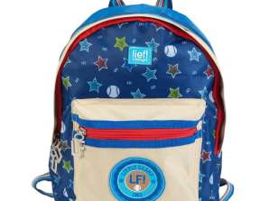 Lief! Blue backpacks for boys with star print