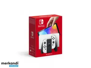 Console Nintendo Switch OLED con Joy-Con in bianco e nero