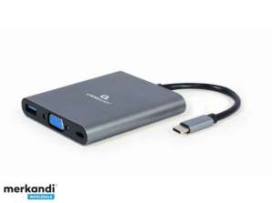 CableXpert USB tip-C 6-in-1 multi-portni adapter A-CM-COMBO6-01