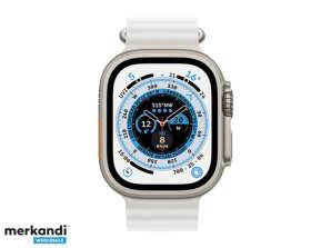 Apple Watch Ultra GPS cellás 49 mm-es titán fehér óceáni sáv MNHF3FD/A