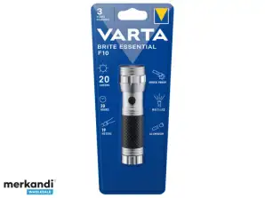 Torcia Varta LED Brite Essential F10 con 3 batterie AAA