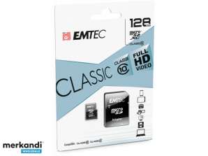 MicroSDXC 128GB EMTEC +Adaptör CL10 CLASSIC Blister