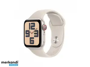 Apple Watch SE aliaj. 40mm GPS celular Starlight Banda sport S/M MRFX3QF/A