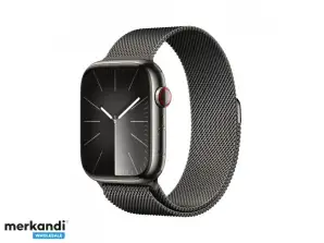 Apple Watch S9 Steel 45 mm GPS mobilais grafīts Milānas cilpa MRMX3QF/A
