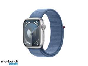 Zlitina Apple Watch S9. 41mm GPS srebrna športna zanka zimsko modra MR923QF/a