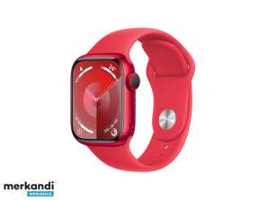 Apple Watch S9 sakausējums. 41mm GPS mobilais produkts sarkanā sporta josla S/M MRY63QF/A