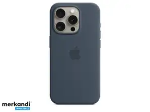 Θήκη Apple Silicone Case iPhone 15 Pro με MagSafe Storm Blue MT1D3ZM/A
