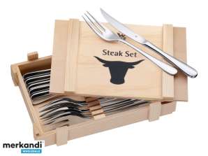 WMF Steakbesteck Set 12 Teilig Edelstahl 12.8063.6046