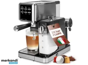 ProfiCook espresso kafijas automāts ar piena putotāja funkciju PC ES KA 1266