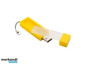 USB FlashDrive 4GB Gelb   Notizenfach 2in1