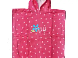 Lief! Blue and pink towel ponchos for children
