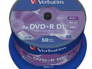 DVD R 8,5GB Verbatim 8x DL Mattsilver SF 50 CB 43758