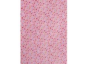 Pink vinyl table cloths with flower print 140x220cm