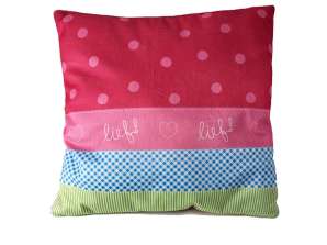 Lief! Pink cushions with dot print 35x35cm