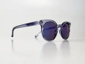 Szare okulary przeciwsłoneczne TopTen z niebieskimi soczewkami SG14031GREY