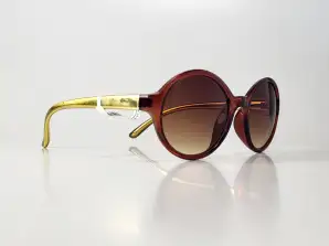 Braune TopTen-Sonnenbrille mit goldenen Beinen SRP106DFBRN