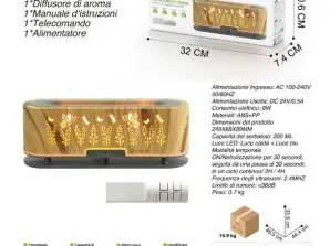 Ultraljudsdiffusionsoljediffusorer Färgglad belysning 100-240V nattlampa aromdiffusor 200ML med fjärrkontroll för sovrum
